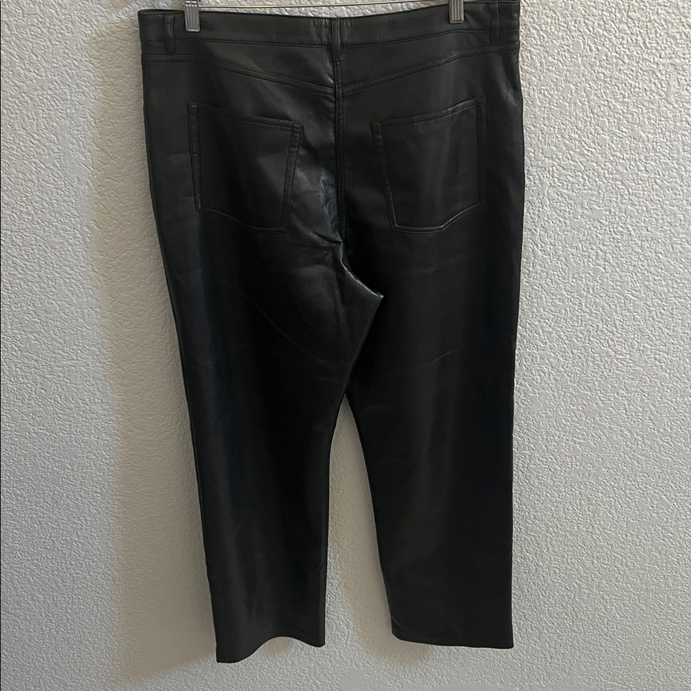 Aritzia Wilfred Black Melina Vegan Leather Pants Size 14 - Picture 6 of 9
